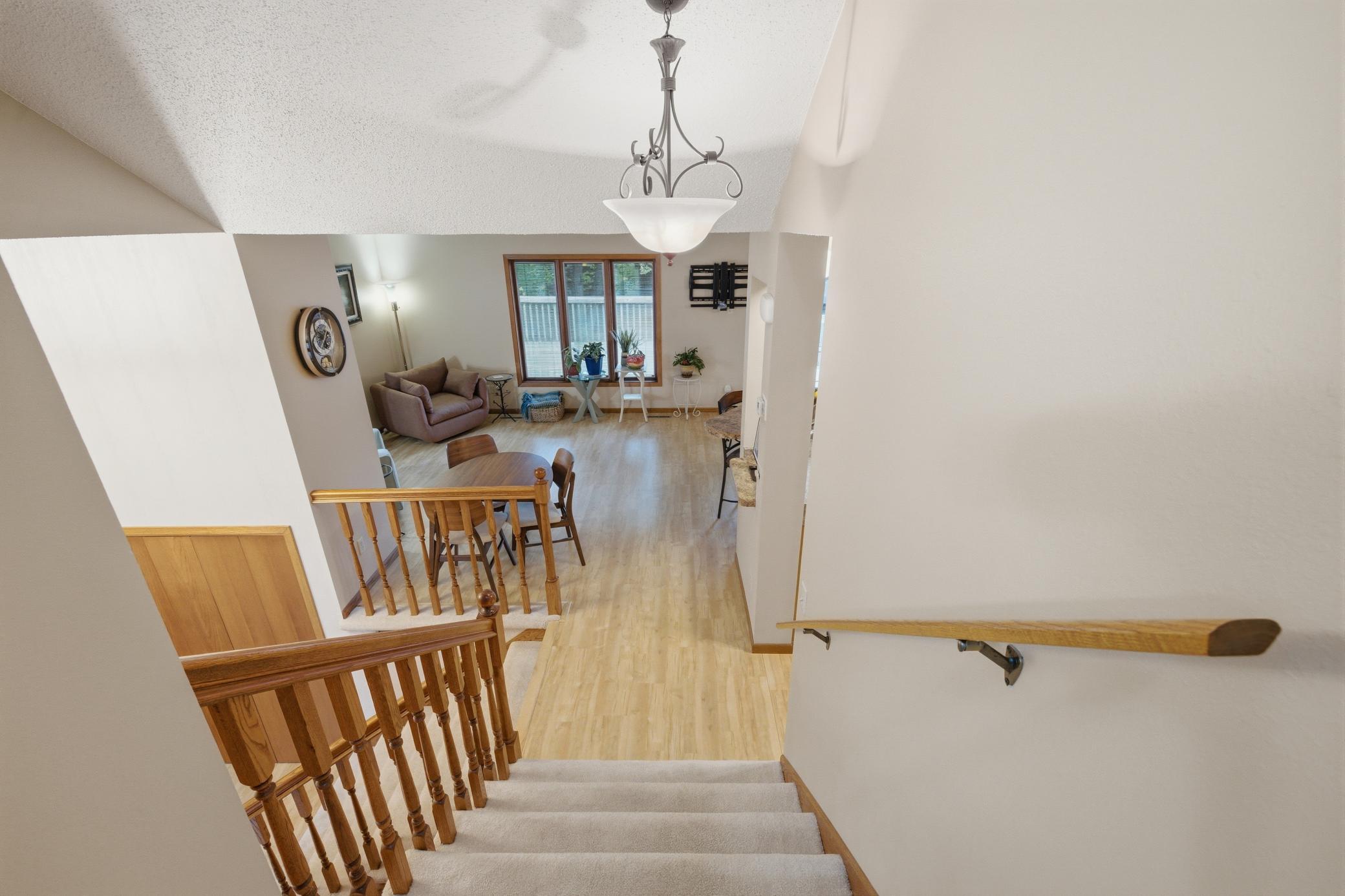 Second level view to Living-Dining-Kitchen
