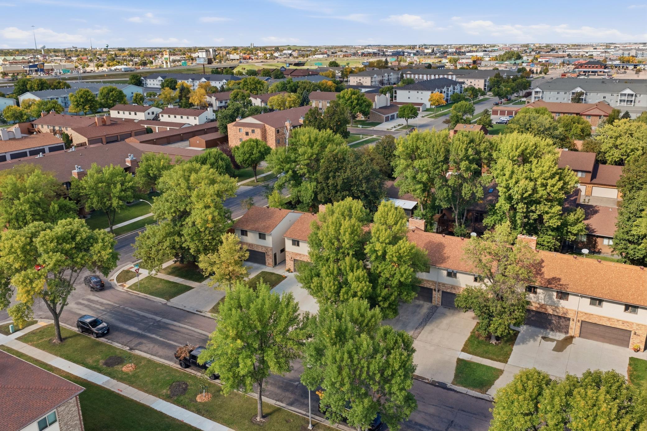 Aerial to front