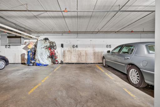 Heated garage with car wash! Bonus: The garage spot is close to the elevators.