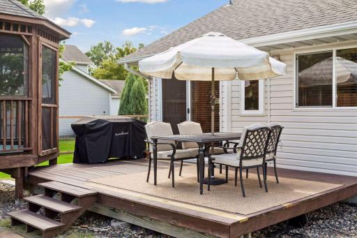 Deck is wonderful for grilling and eating al fresco
