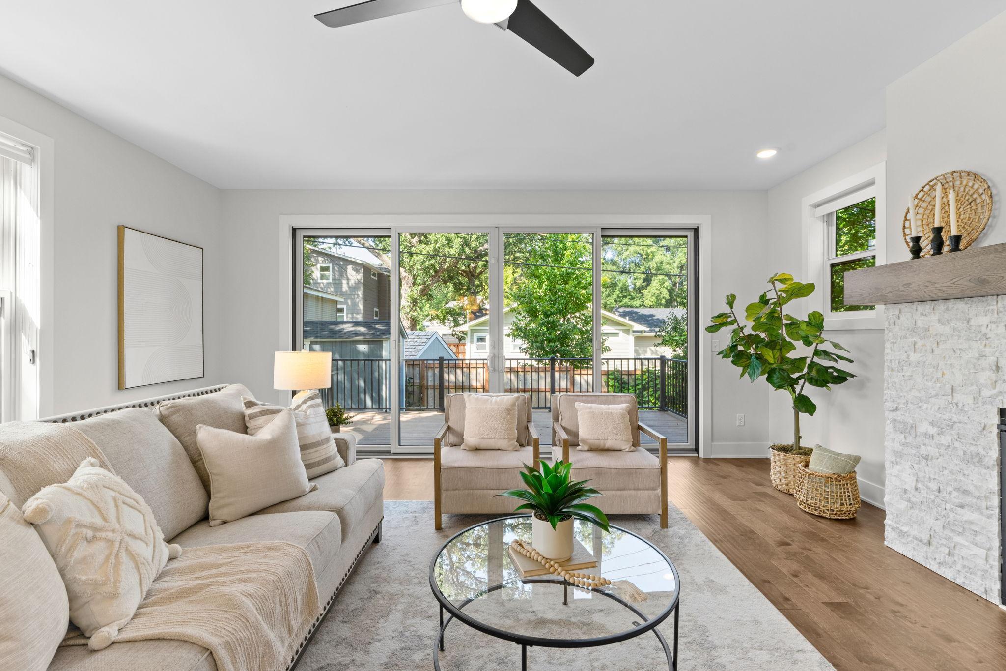 Oversized Patio Door off of Living Room