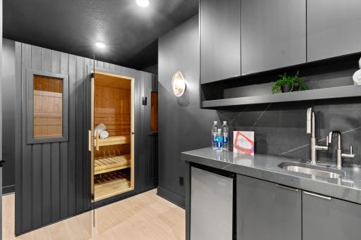 Workout/Sauna Room with Reverse Osmosis Water System