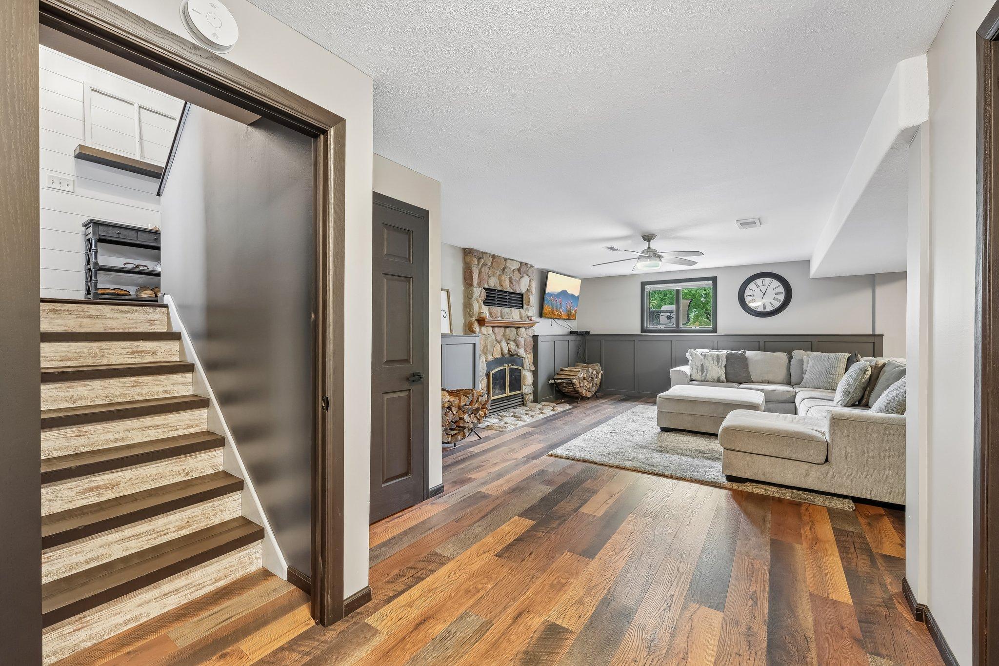 Stairs to Lower level family room