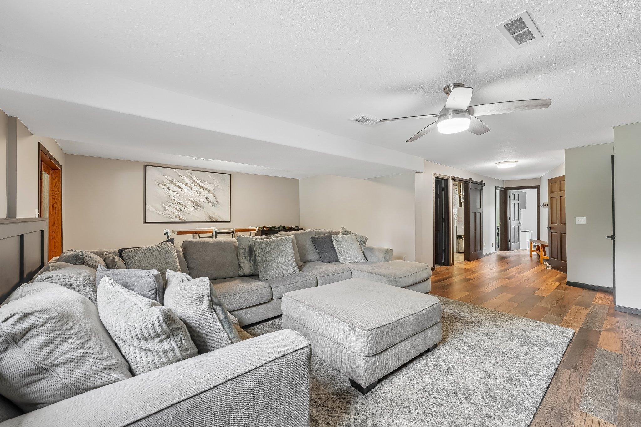 Lower level family/rec room