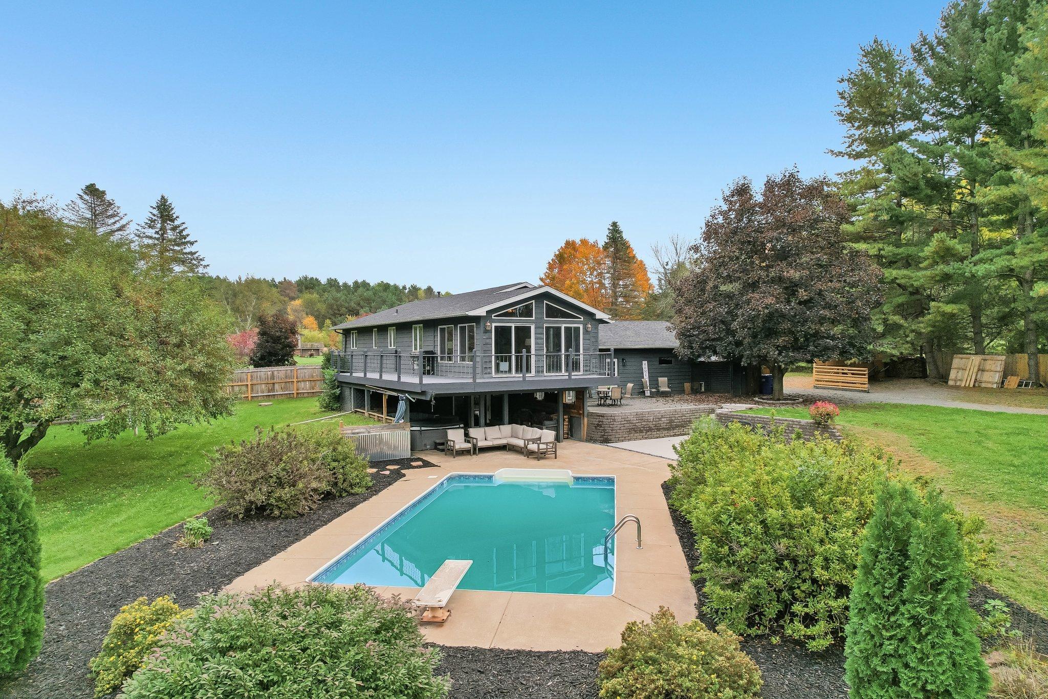 Inground pool with diving board
