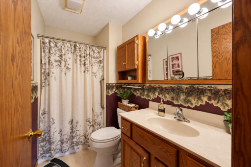 1967 Cherry St. Red Wing - Owner's private bathroom - walk-in shower with grab bars.