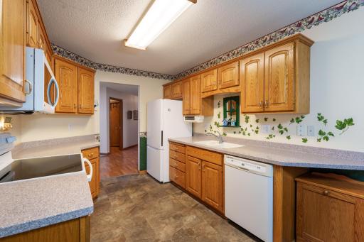 1967 Cherry St. Red Wing-Lots of countertop space in this kitchen! Refrigerator new in 2023 and range in 2021.