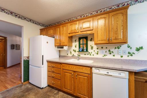 1967 Cherry St. Red Wing-Corian countertop with a seamless integrated sink.