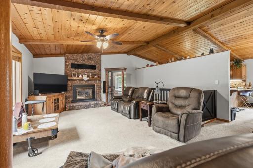 Living room with access to the lower level