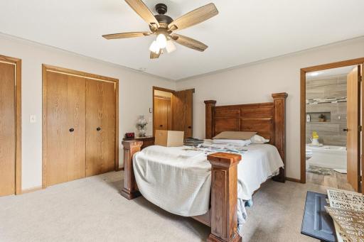 Dual closets and with lighting, and a full bath ensuite