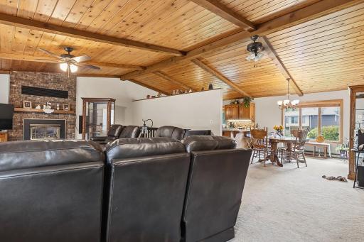 A view of that gorgeous vaulted ceiling throughout the main living space