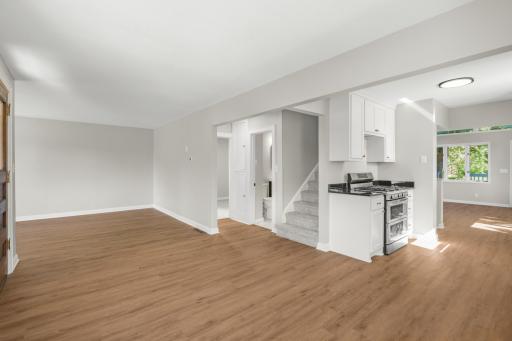 The open floor plan is perfect for entertaining and day-to-day living