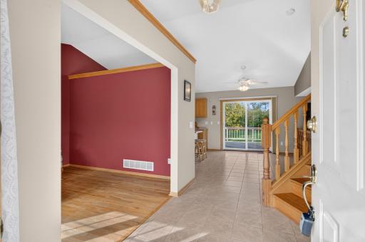An open main floor keeps everyone connected.