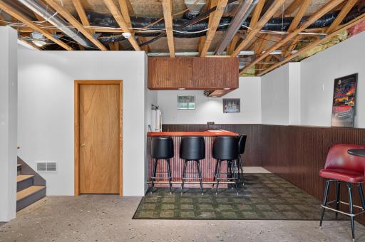 Where the Walter Street Social got it's name. The walkout lower level is ready for unforgettable nights with its full bar, party space, and direct access to the backyard. A great space to keep the party going!