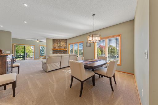 Open concept living and dining room