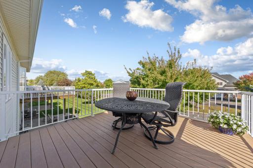 This maintenance free deck is a great place to unwind.