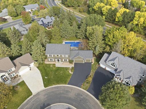 Culdesac Location home sits on top of a hill