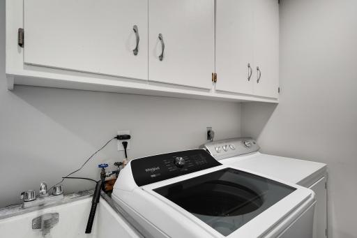 Main Floor laundry room conveniently located just off the Garage Entrance.