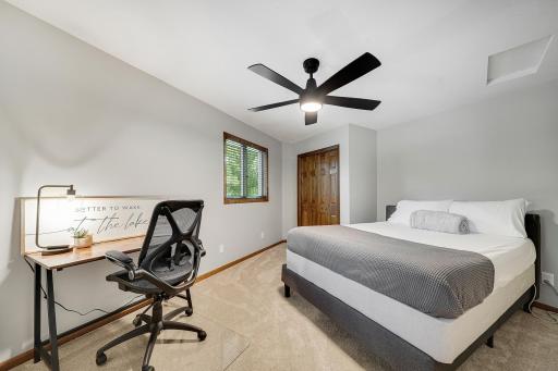 This is the second of the three upsairs bedrooms.