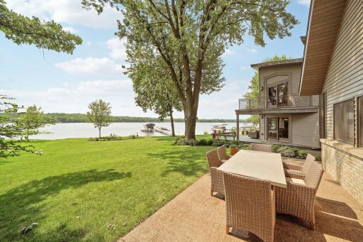 In addition to the maintenance free deck there is also a concrete patio off the back of the bunkhouse/garage.
