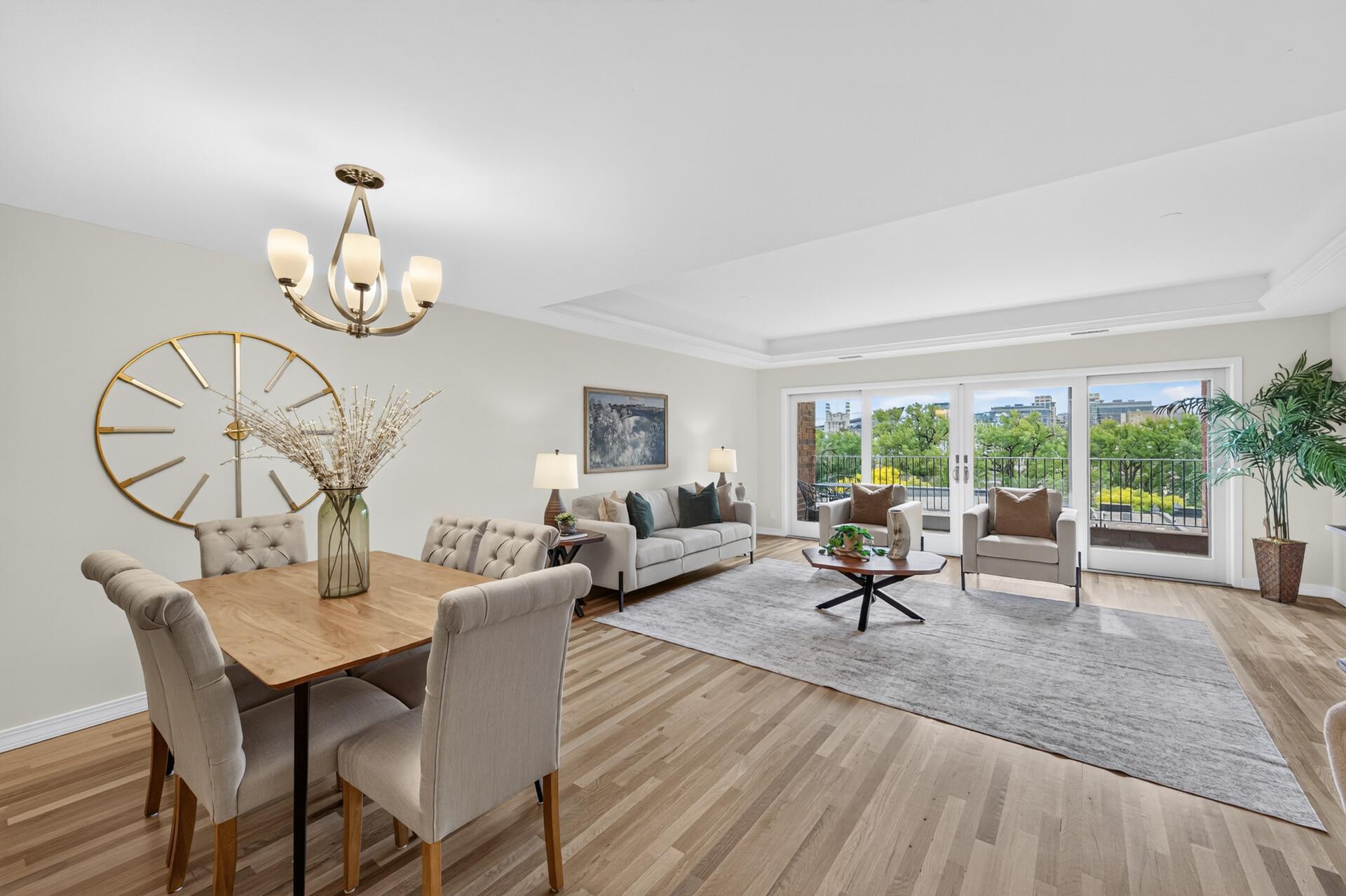 Living/Dining Room w/Hardwood Floors