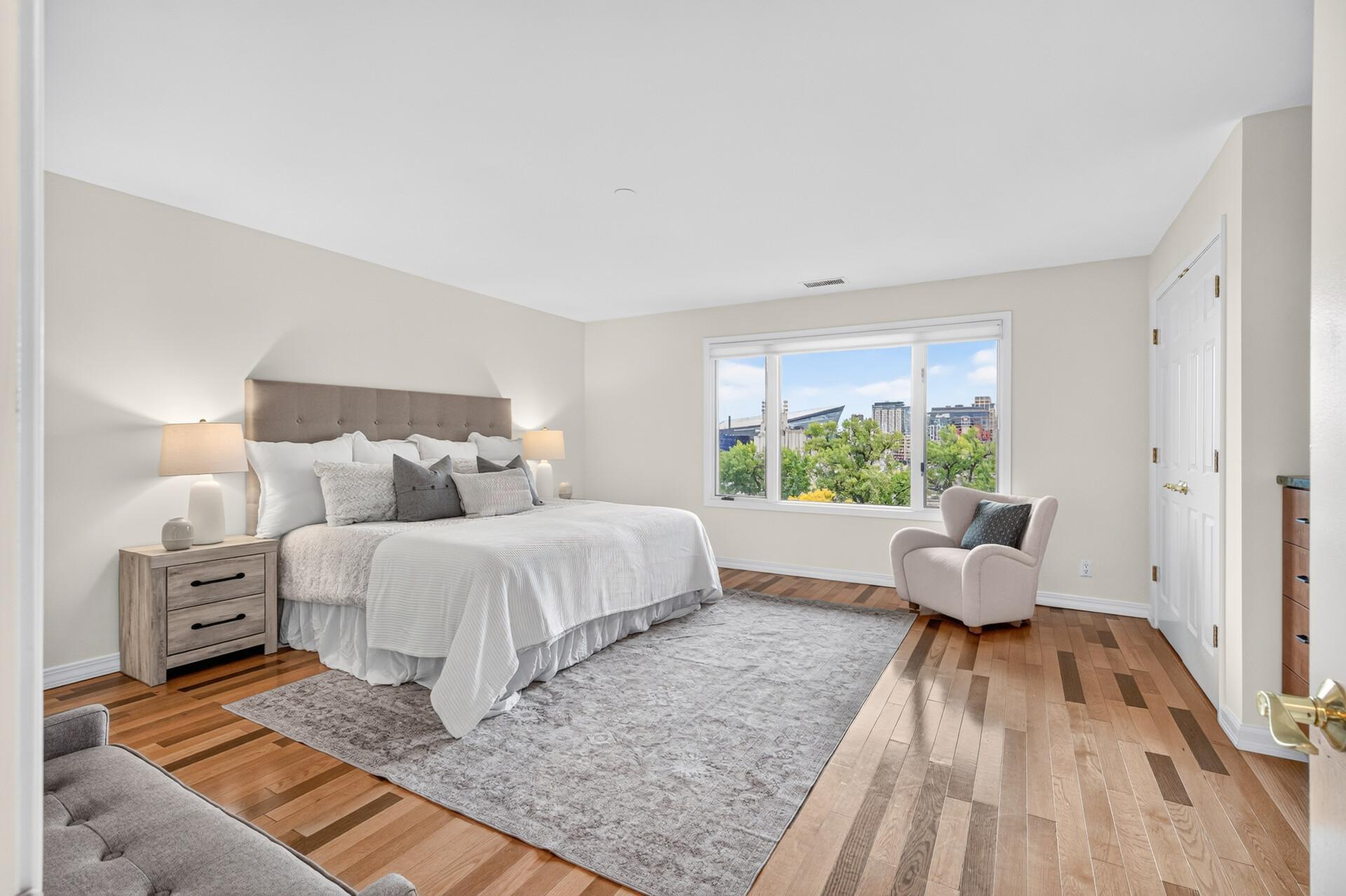 Primary Bedroom w/Hardwood Floors