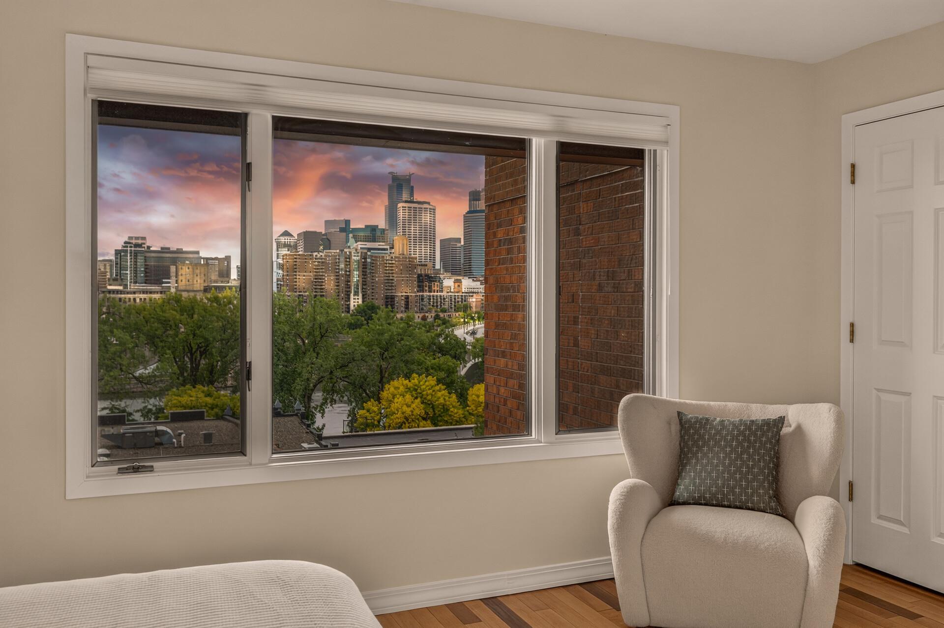 Skyline Views from Primary bedroom