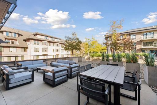 Two private patios totaling approximately 600 sq. ft. provide an exceptional amount of outdoor living space, a unique feature that sets this condo apart.