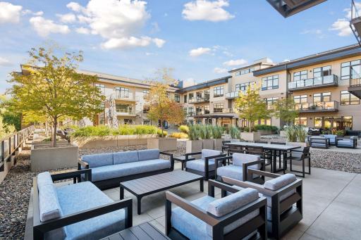 Two private patios totaling approximately 600 sq. ft. provide an exceptional amount of outdoor living space, a unique feature that sets this condo apart.