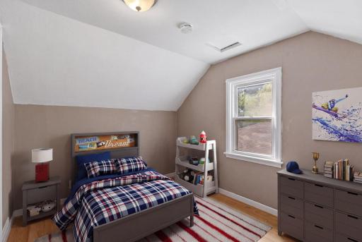 Smaller Upper Level Bedroom Virtually Staged