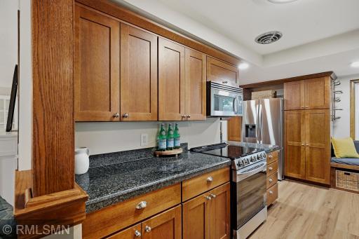 Beautiful granite stone counter tops with brand new stainless steel appliances