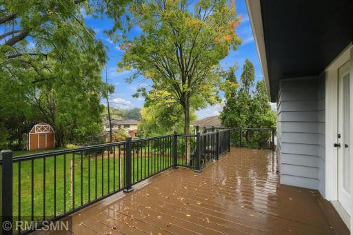 Large and inviting deck off the main floor