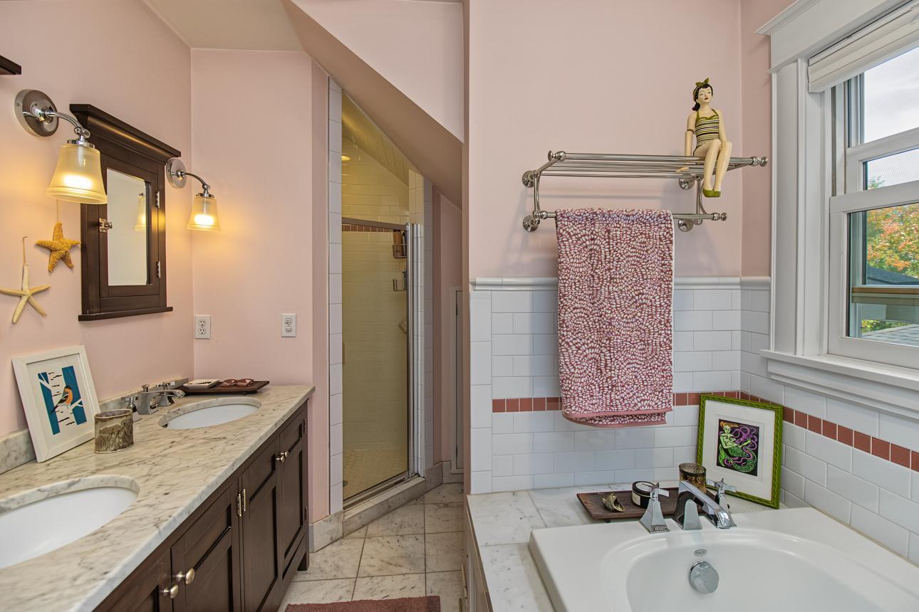 Primary bathroom with walk in shower