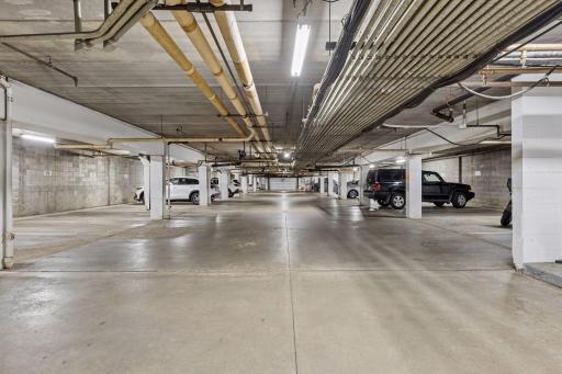 Underground heated parking with dedicated spot for year-round comfort!