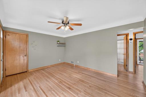 Back in the living room, we'll take the door on the left upstairs.