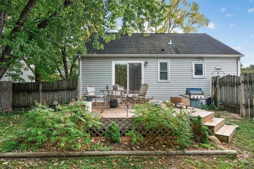 The outdoor deck is the perfect spot to host your next fall grill out.