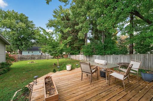 Another view of the backyard from the deck.