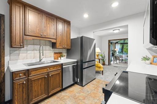 Stainless appliances and lots of storage space