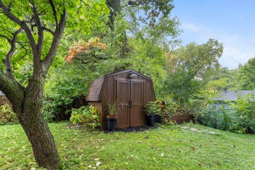 Convenient storage shed for all your yard tools and toys