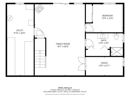 2nd floor layout deemed highly reliable but not guaranteed