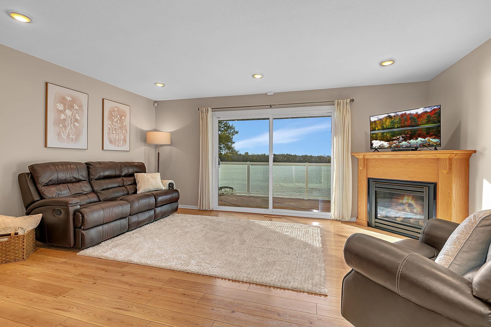 Imagine walking in to this view everyday - and warm up by the gas fireplace, for instant warmth.