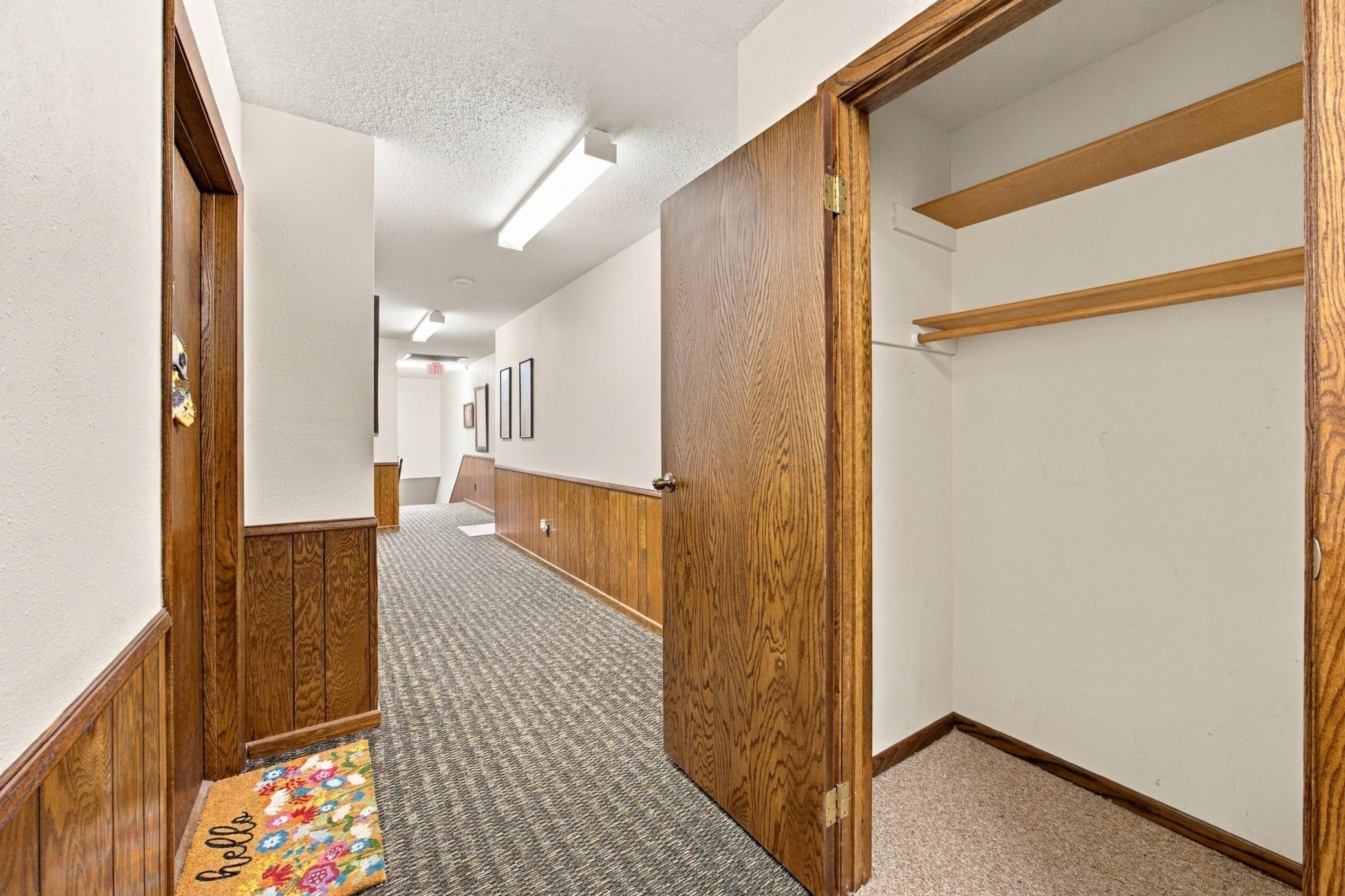 Additional storage closet in hall