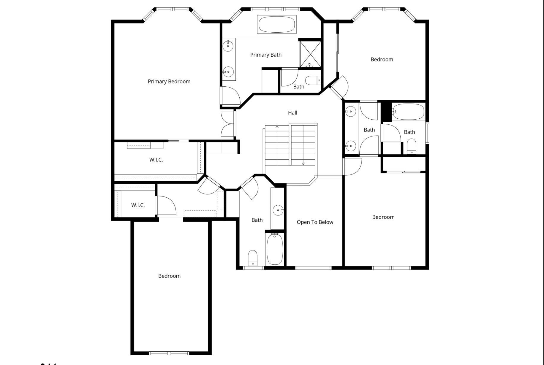 Upstairs - bonus room - 4 bedrooms and 3 bathrooms