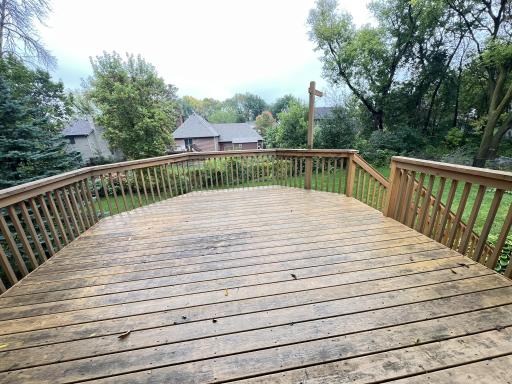 New deck boards and railing recently installed