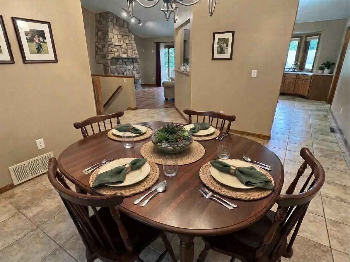 Separate dining area off the kitchen