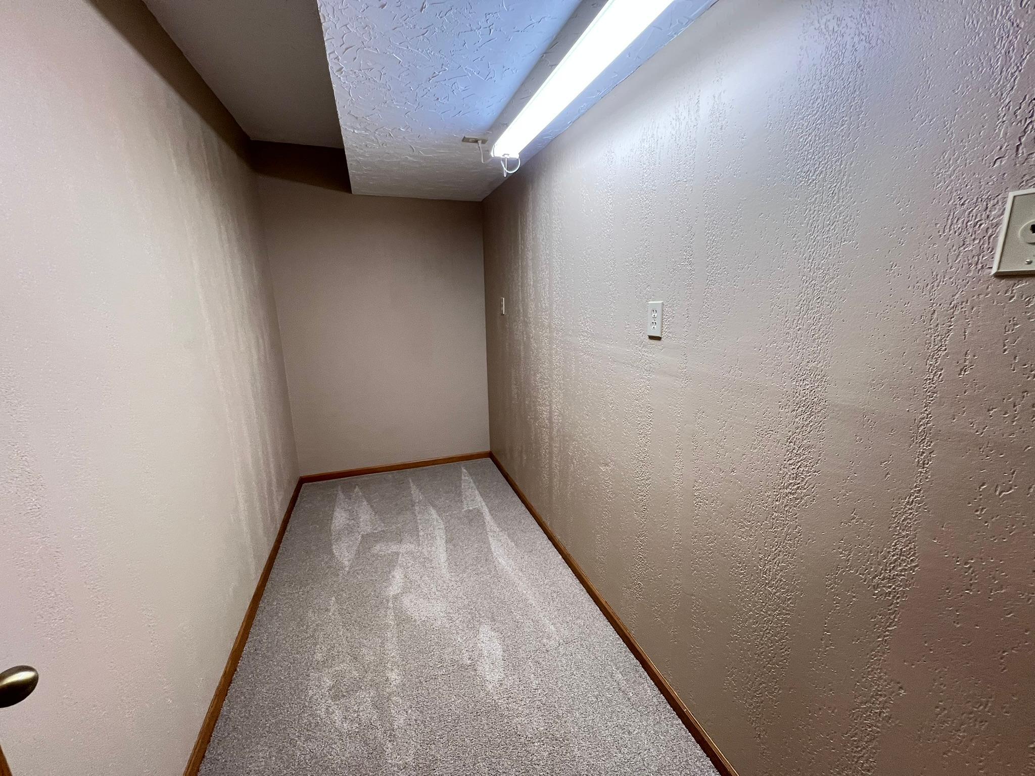 Large storage closet in lower level
