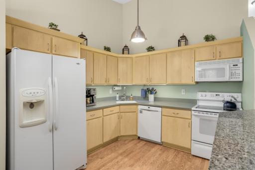 There are plenty of cabinets and great counter space