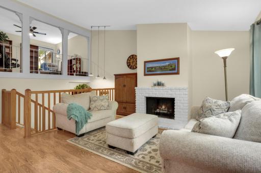 The loft adds to the open feeling of the space