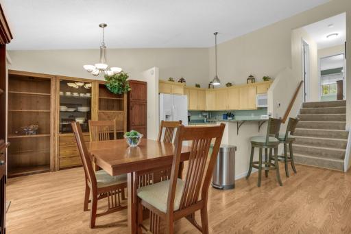 View of the kitchen and dining room