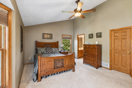 Primary retreat - Vaulted primary with bay window
